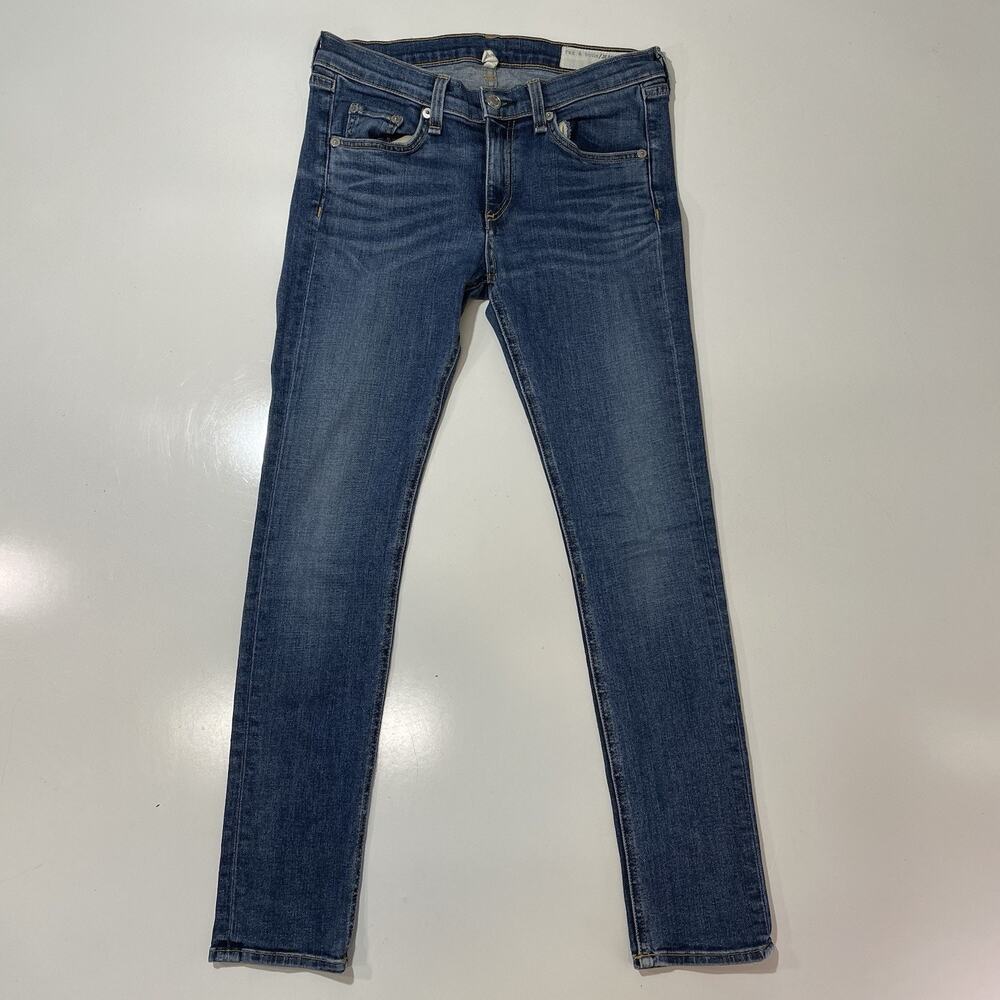 Rag & Bone Jeans Women’s 27 Capri Blue Wash Denim Pants Step Hem